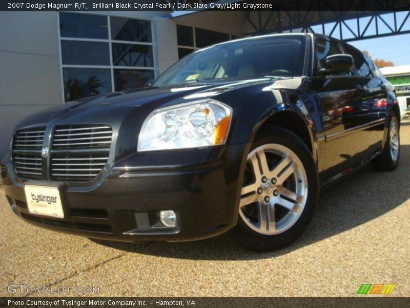 Brilliant Black Crystal Pearl / Dark Slate Gray/Light Graystone 2007 Dodge Magnum R/T