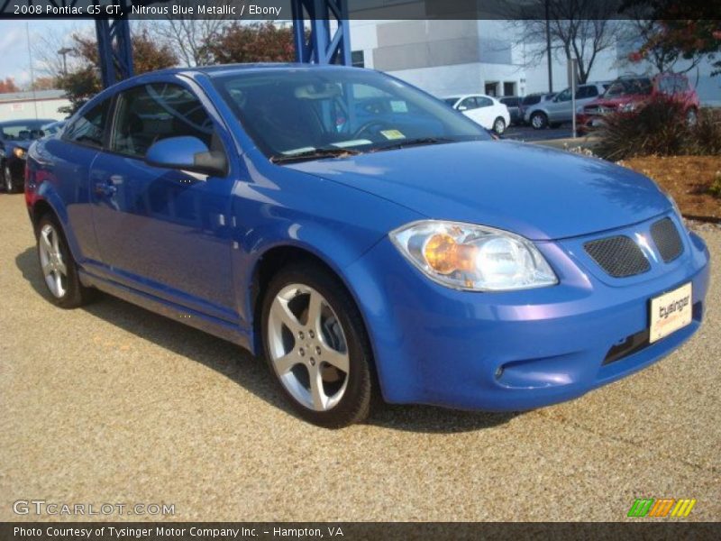 Nitrous Blue Metallic / Ebony 2008 Pontiac G5 GT