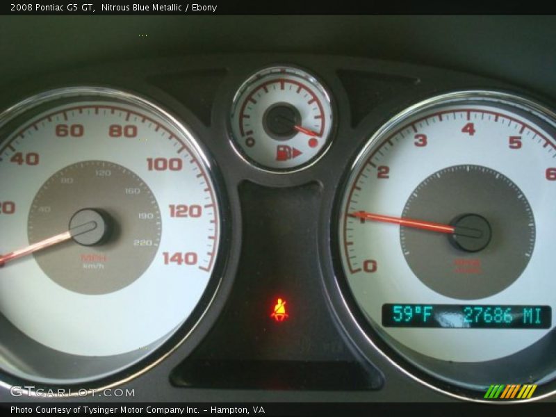 Nitrous Blue Metallic / Ebony 2008 Pontiac G5 GT