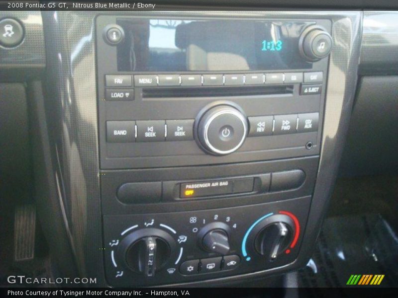 Controls of 2008 G5 GT