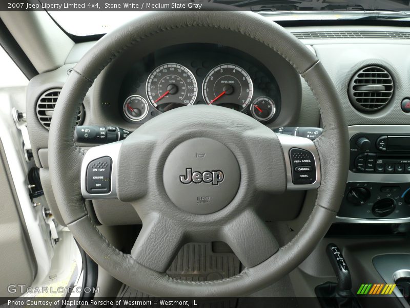 Stone White / Medium Slate Gray 2007 Jeep Liberty Limited 4x4