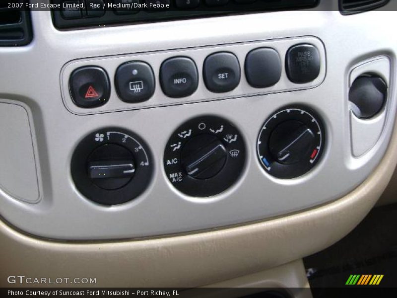 Red / Medium/Dark Pebble 2007 Ford Escape Limited