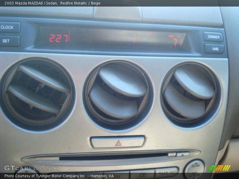 Redfire Metallic / Beige 2003 Mazda MAZDA6 i Sedan