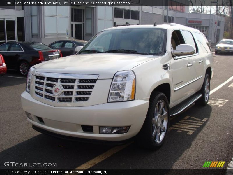 White Diamond / Cocoa/Light Cashmere 2008 Cadillac Escalade ESV AWD