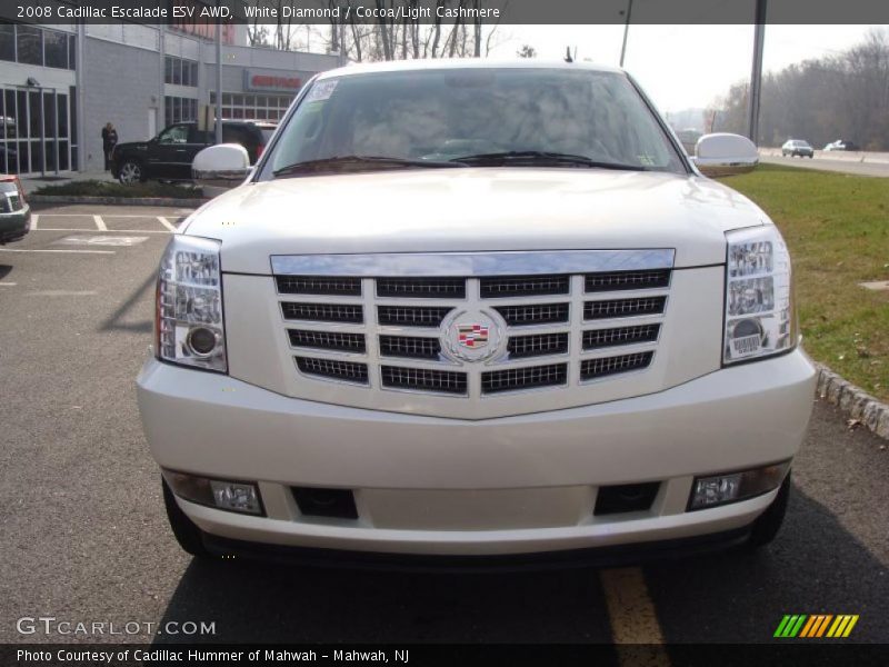 White Diamond / Cocoa/Light Cashmere 2008 Cadillac Escalade ESV AWD