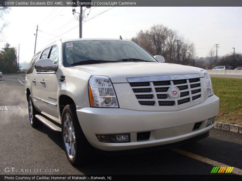 White Diamond / Cocoa/Light Cashmere 2008 Cadillac Escalade ESV AWD