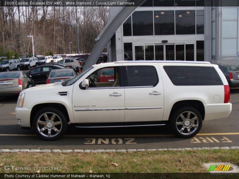 White Diamond / Cocoa/Light Cashmere 2008 Cadillac Escalade ESV AWD