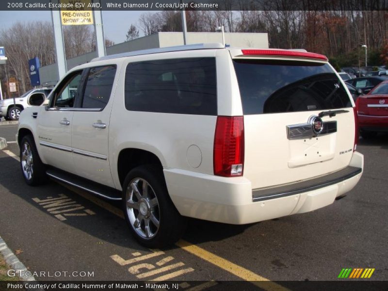 White Diamond / Cocoa/Light Cashmere 2008 Cadillac Escalade ESV AWD