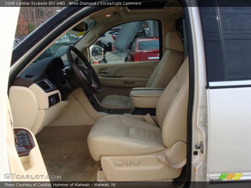 White Diamond / Cocoa/Light Cashmere 2008 Cadillac Escalade ESV AWD