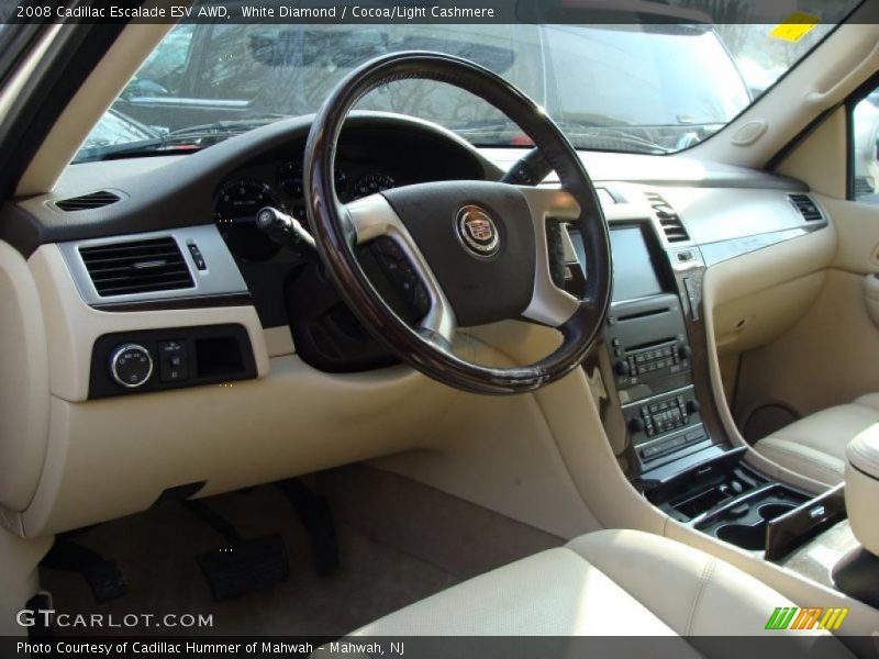 White Diamond / Cocoa/Light Cashmere 2008 Cadillac Escalade ESV AWD