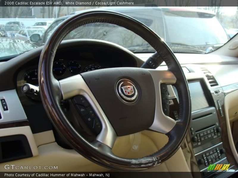 White Diamond / Cocoa/Light Cashmere 2008 Cadillac Escalade ESV AWD