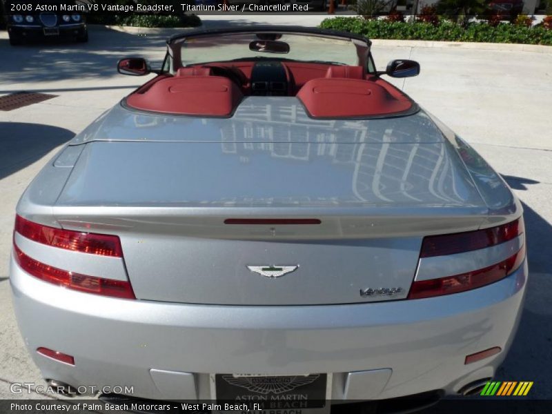 Titanium Silver / Chancellor Red 2008 Aston Martin V8 Vantage Roadster