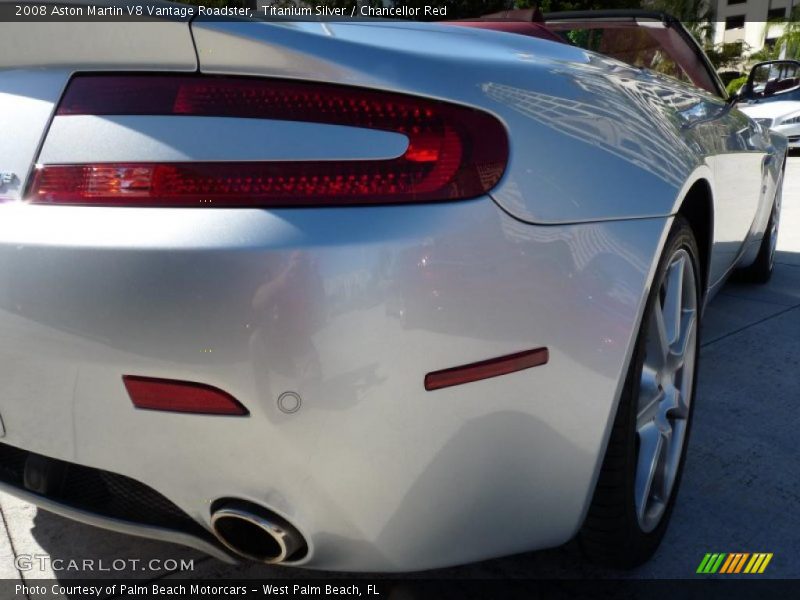 Titanium Silver / Chancellor Red 2008 Aston Martin V8 Vantage Roadster