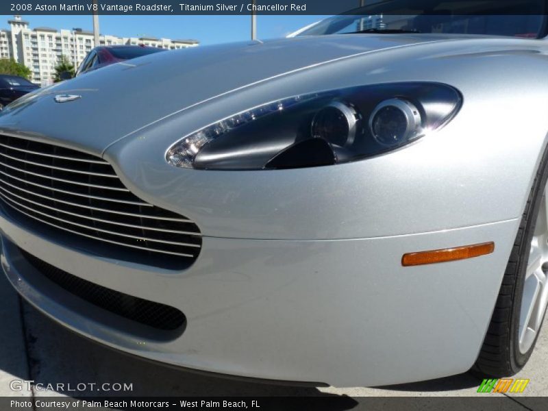 Titanium Silver / Chancellor Red 2008 Aston Martin V8 Vantage Roadster