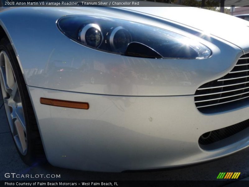 Titanium Silver / Chancellor Red 2008 Aston Martin V8 Vantage Roadster