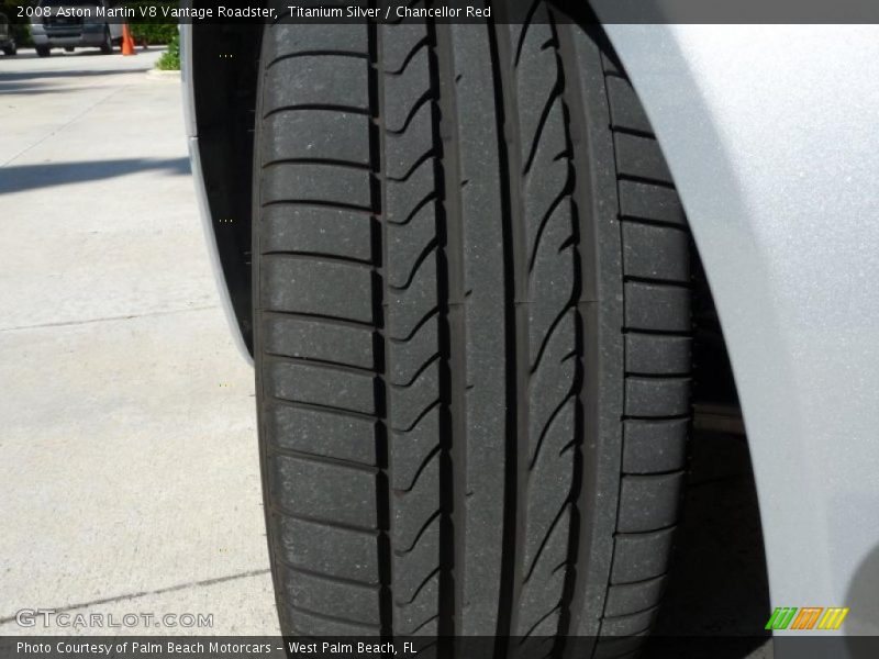 Titanium Silver / Chancellor Red 2008 Aston Martin V8 Vantage Roadster