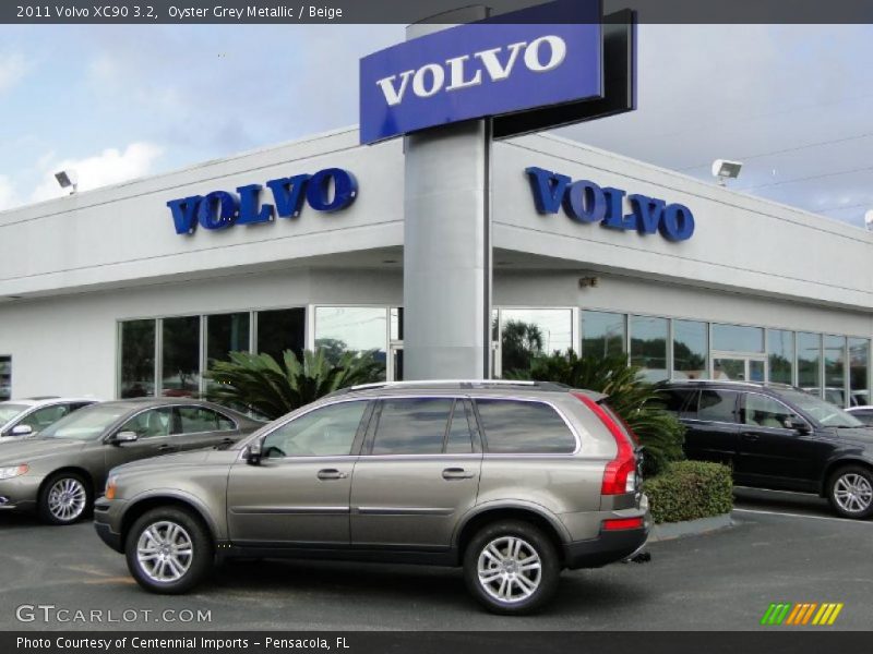 Oyster Grey Metallic / Beige 2011 Volvo XC90 3.2