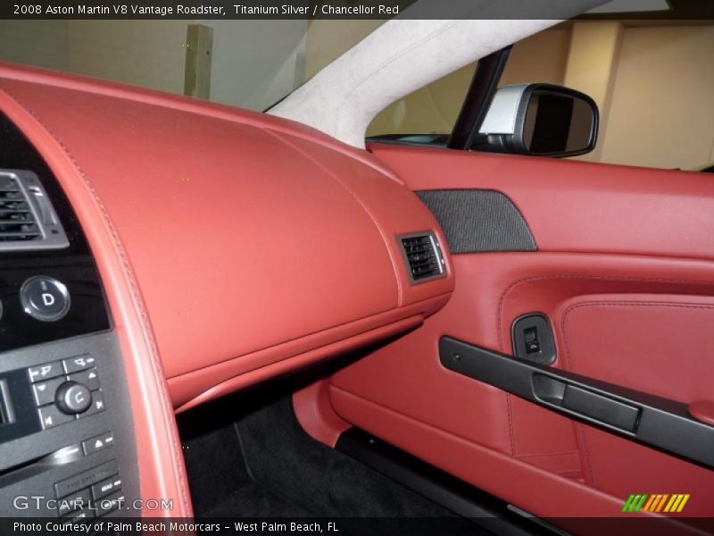 Titanium Silver / Chancellor Red 2008 Aston Martin V8 Vantage Roadster