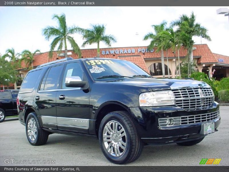 Black / Charcoal Black 2008 Lincoln Navigator Luxury