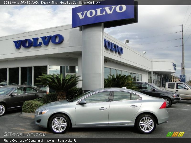 Electric Silver Metallic / Soft Beige/Off Black 2011 Volvo S60 T6 AWD