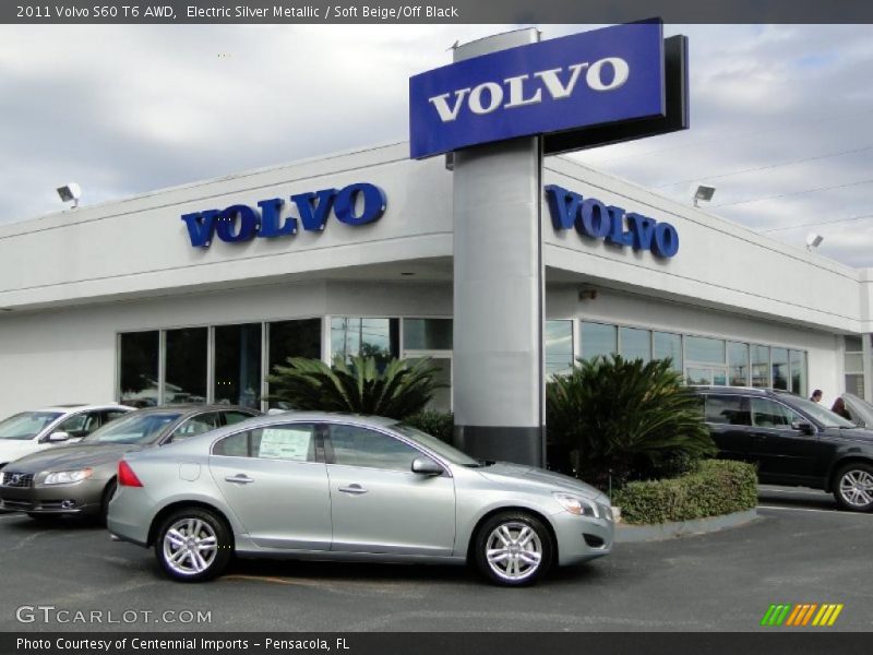 Electric Silver Metallic / Soft Beige/Off Black 2011 Volvo S60 T6 AWD