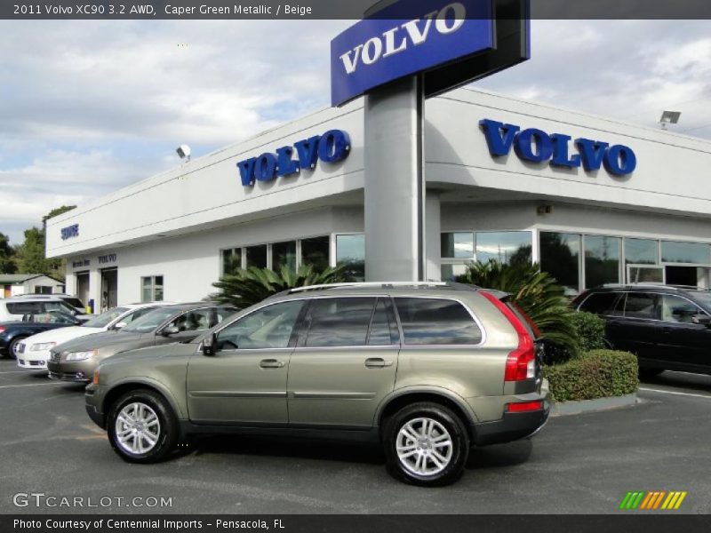 Caper Green Metallic / Beige 2011 Volvo XC90 3.2 AWD