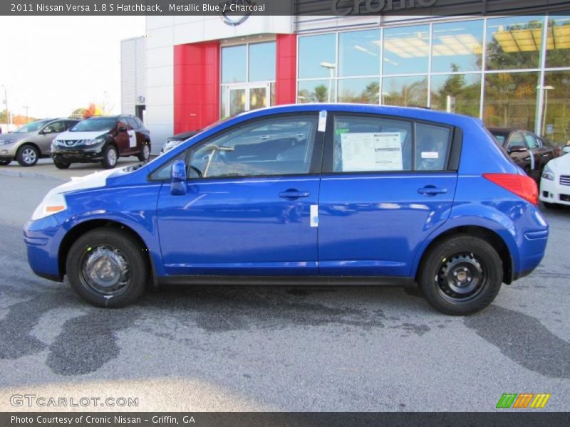 Metallic Blue / Charcoal 2011 Nissan Versa 1.8 S Hatchback