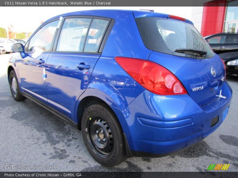 Metallic Blue / Charcoal 2011 Nissan Versa 1.8 S Hatchback