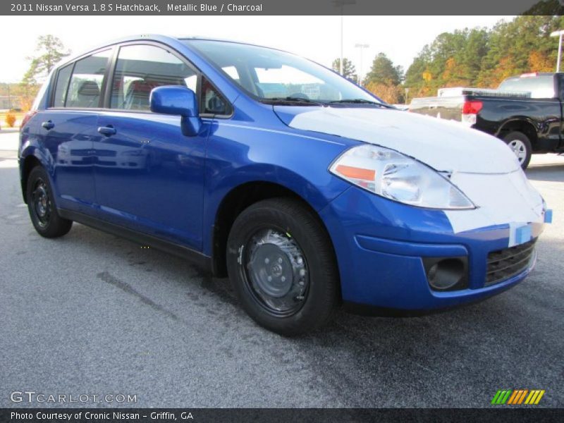 Metallic Blue / Charcoal 2011 Nissan Versa 1.8 S Hatchback