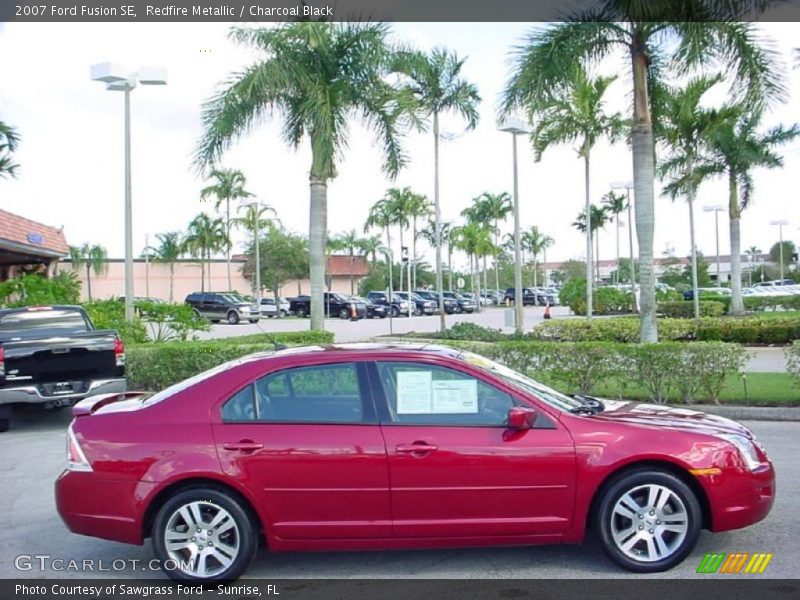 Redfire Metallic / Charcoal Black 2007 Ford Fusion SE