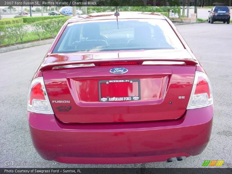 Redfire Metallic / Charcoal Black 2007 Ford Fusion SE