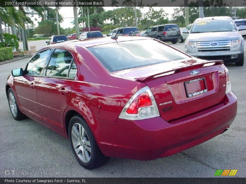 Redfire Metallic / Charcoal Black 2007 Ford Fusion SE