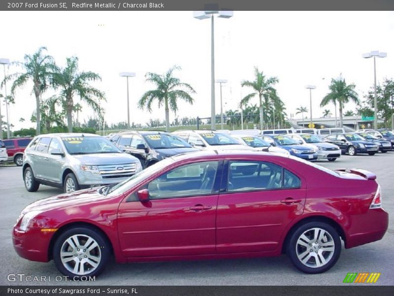 Redfire Metallic / Charcoal Black 2007 Ford Fusion SE