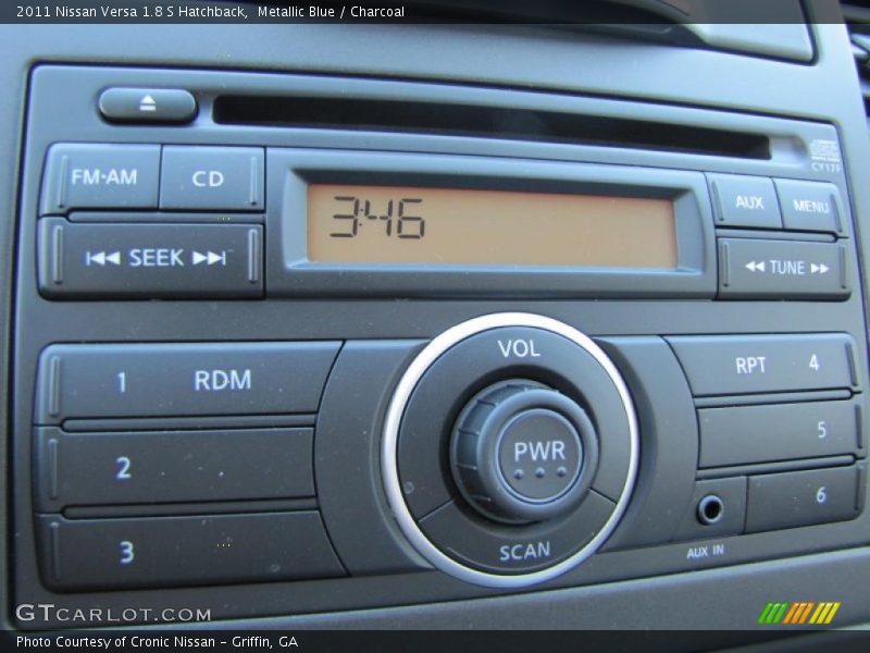 Metallic Blue / Charcoal 2011 Nissan Versa 1.8 S Hatchback