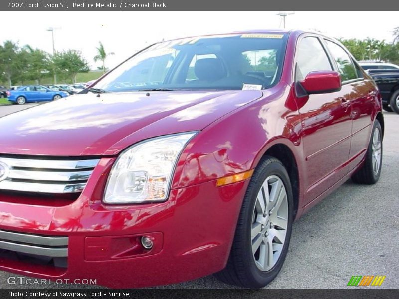 Redfire Metallic / Charcoal Black 2007 Ford Fusion SE