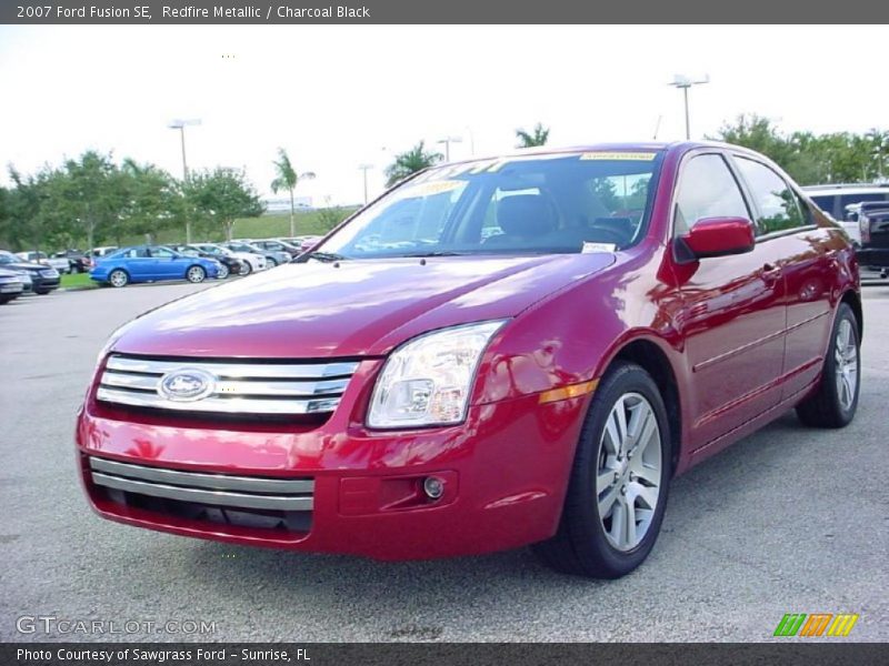 Redfire Metallic / Charcoal Black 2007 Ford Fusion SE
