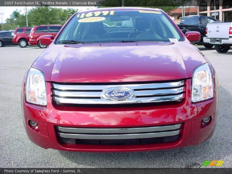 Redfire Metallic / Charcoal Black 2007 Ford Fusion SE