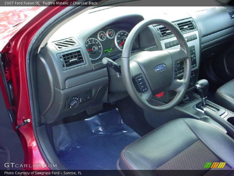 Redfire Metallic / Charcoal Black 2007 Ford Fusion SE