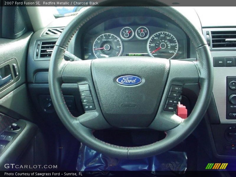 Redfire Metallic / Charcoal Black 2007 Ford Fusion SE
