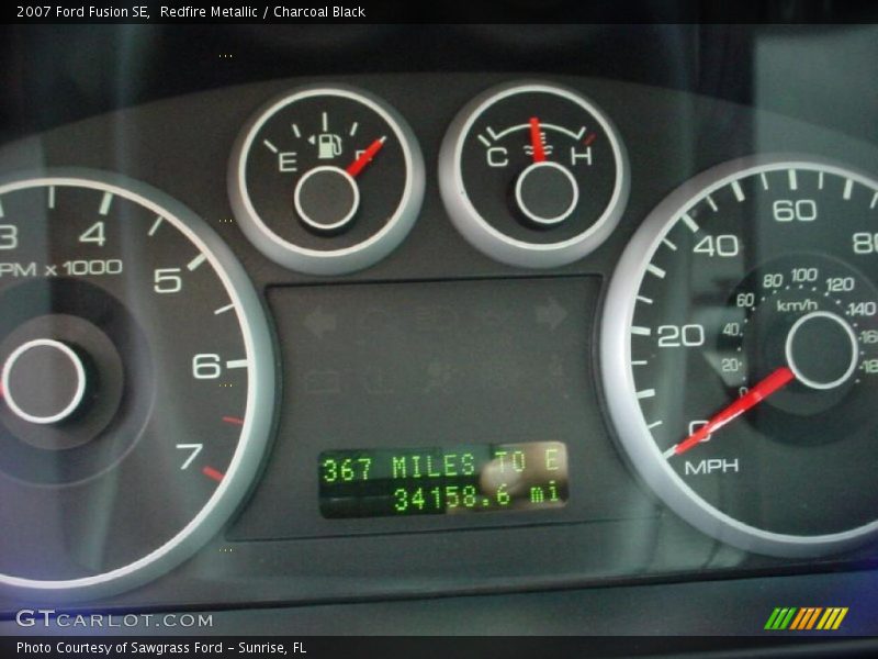 Redfire Metallic / Charcoal Black 2007 Ford Fusion SE