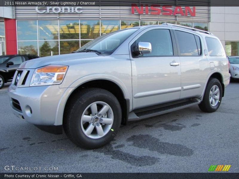 Silver Lightning / Charcoal 2011 Nissan Armada SV
