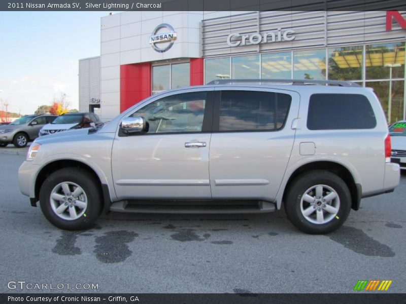 Silver Lightning / Charcoal 2011 Nissan Armada SV