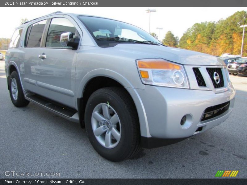 Silver Lightning / Charcoal 2011 Nissan Armada SV