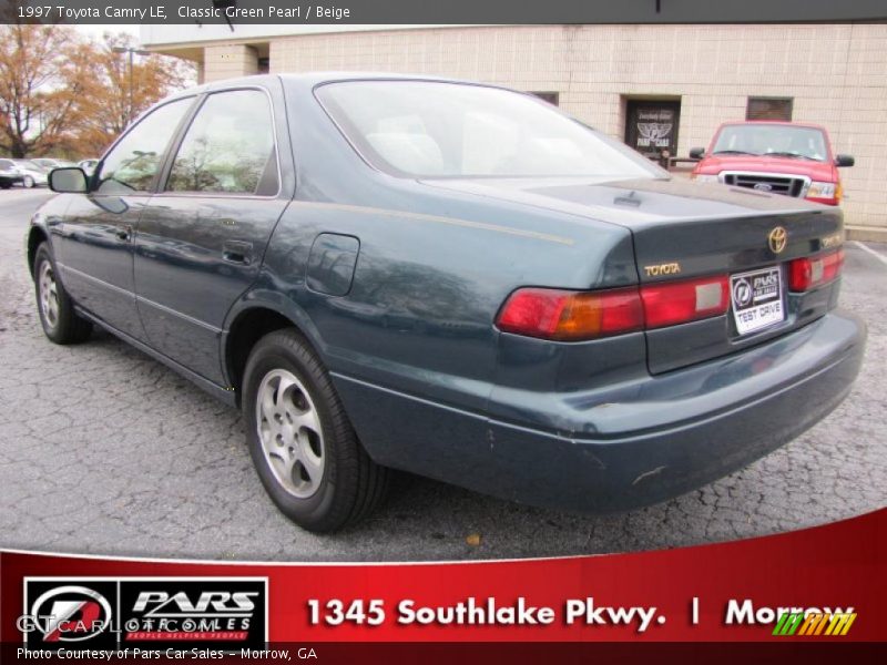 Classic Green Pearl / Beige 1997 Toyota Camry LE
