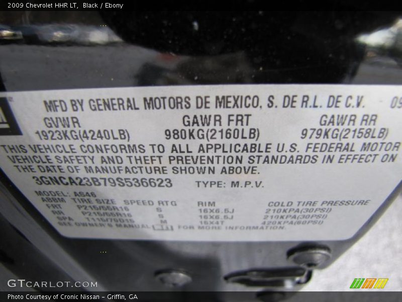 Black / Ebony 2009 Chevrolet HHR LT
