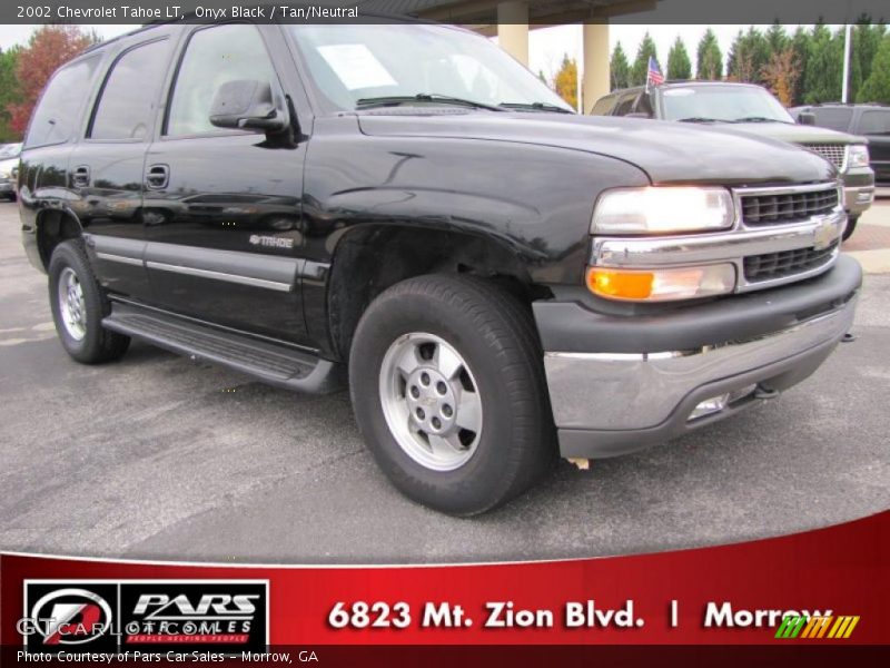 Onyx Black / Tan/Neutral 2002 Chevrolet Tahoe LT