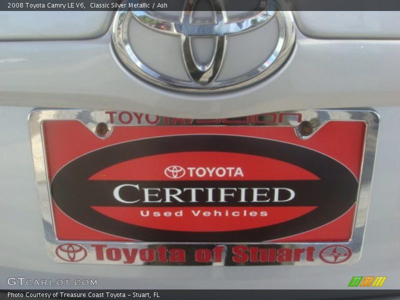 Classic Silver Metallic / Ash 2008 Toyota Camry LE V6