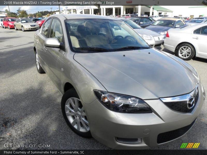 Shimmering Sand Metallic / Beige 2008 Mazda MAZDA3 i Touring Sedan