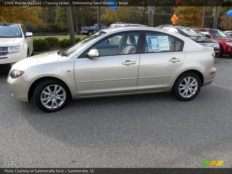 Shimmering Sand Metallic / Beige 2008 Mazda MAZDA3 i Touring Sedan