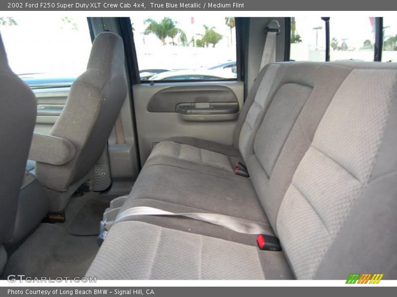 True Blue Metallic / Medium Flint 2002 Ford F250 Super Duty XLT Crew Cab 4x4